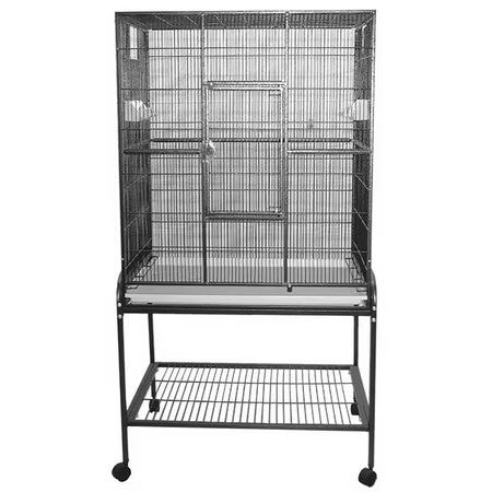 A and E Cage Co. Wrought Iron Flight Cage-Black - M14 - 72