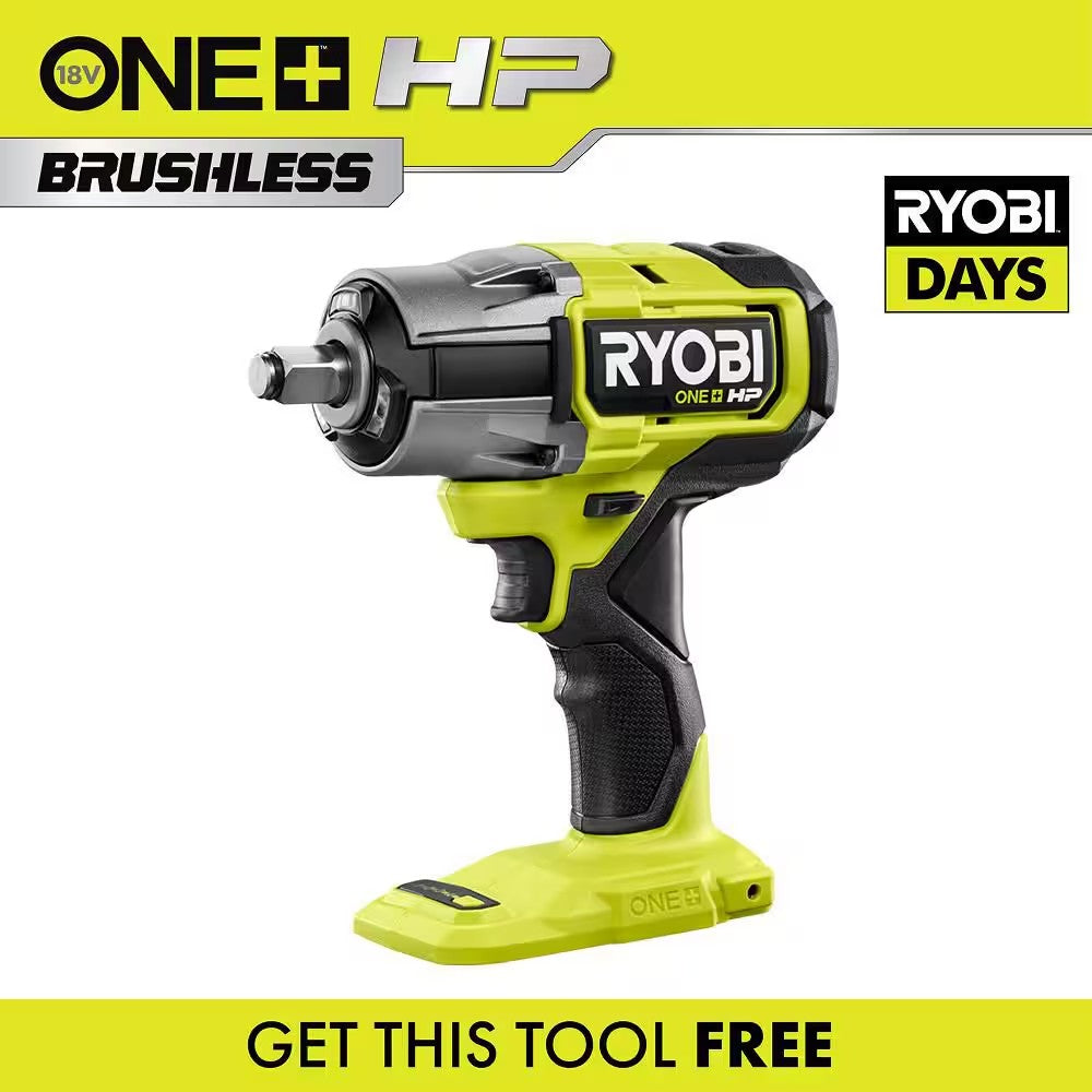 RYOBI ONE+ HP 18V Brushless Cordless 4-Mode 1/2 in. Impact Wrench (Tool Only) 1672