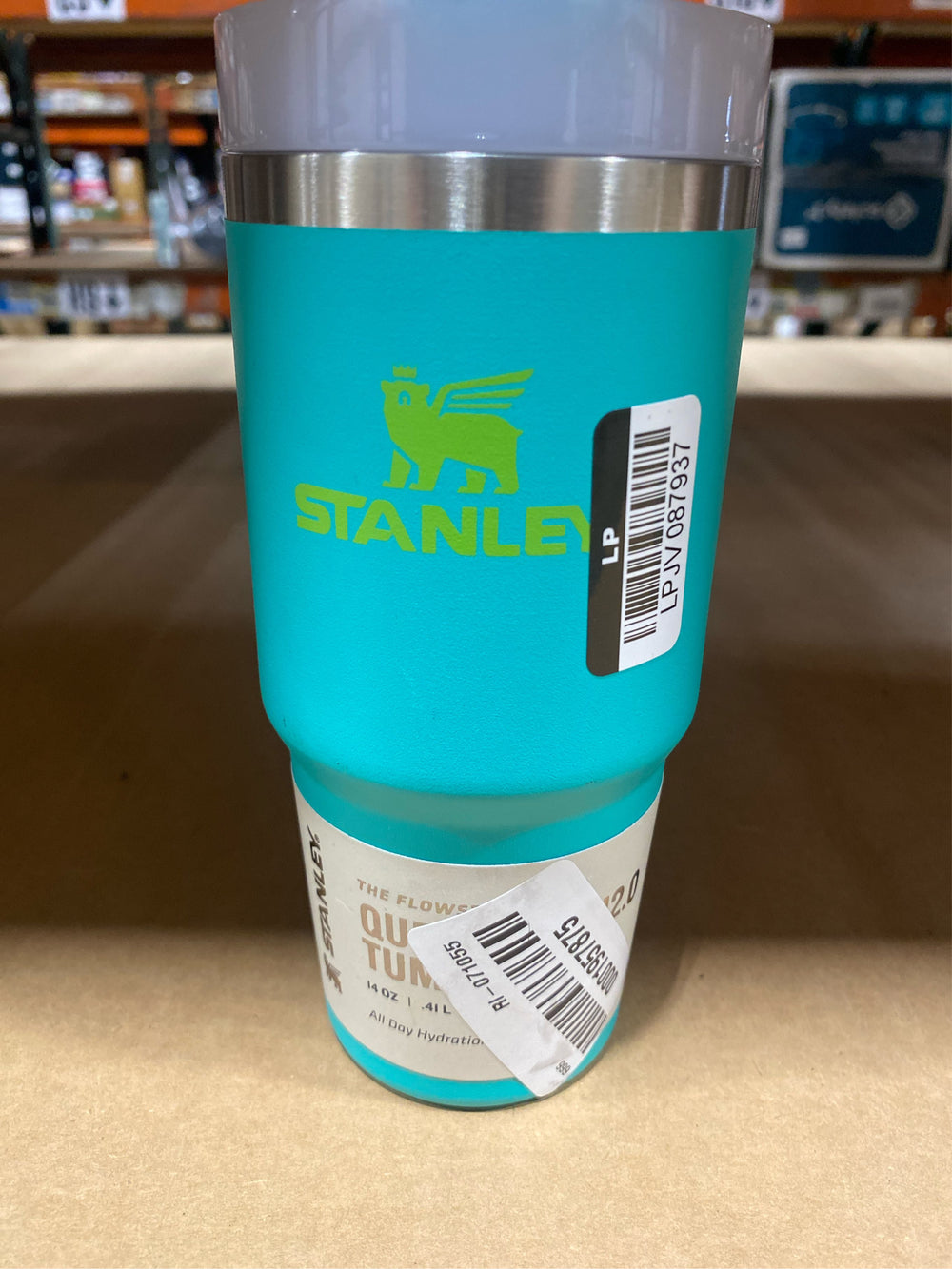 Stanley 14 Oz Stainless Steel H2.0 Flowstate Quencher Tumbler Tropical Teal - NO STRAW - C8 - 1220