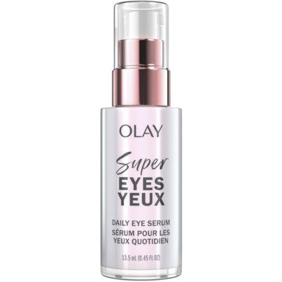 Olay Super Eye Serum - Vitamin C Caffeine Niacinamide Amino Peptide Aloe Vera - Brightens Dark Circles Anti-Wrinkle Anti-Aging Brightening Smooths Fine Lines Firming Hydrating 0.45 Oz - K5 - 199