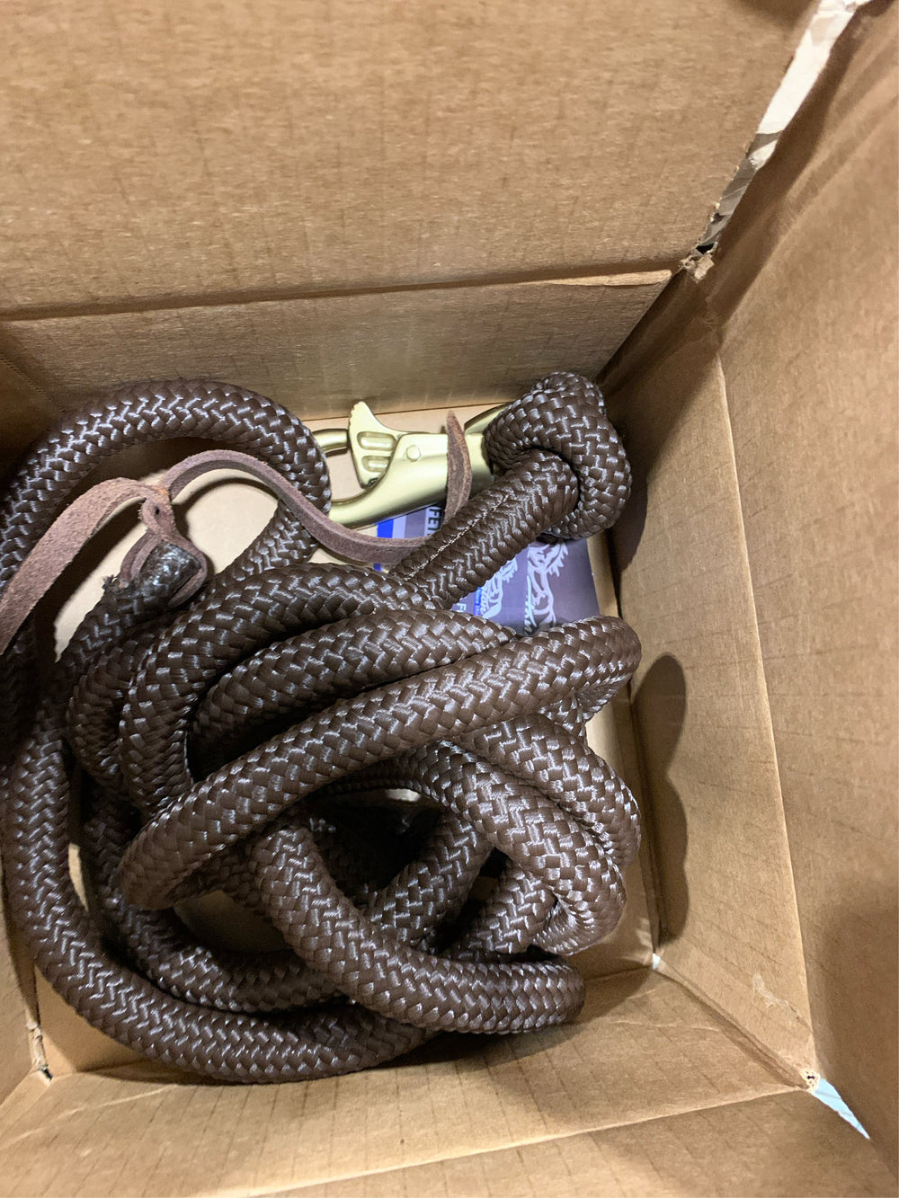Kensington Training Lead Size: 10' Color: Brown w/Gold -A10-1262
