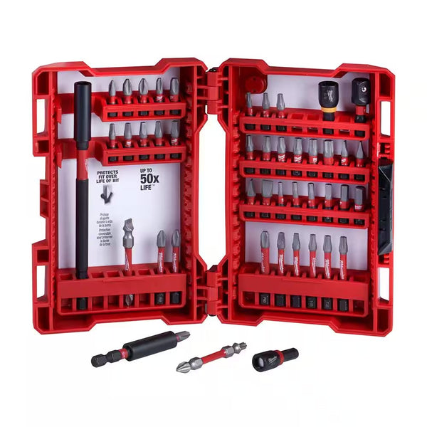 SHOCKWAVE Impact Duty Alloy Steel Screw Driver Bit Set (45-Piece) L443 - Tested and Working