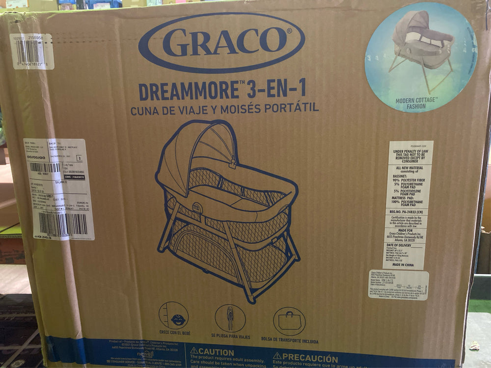 Graco Dream More 3-in-1 Travel Bassinet - Modern Cottage - J13 - 253