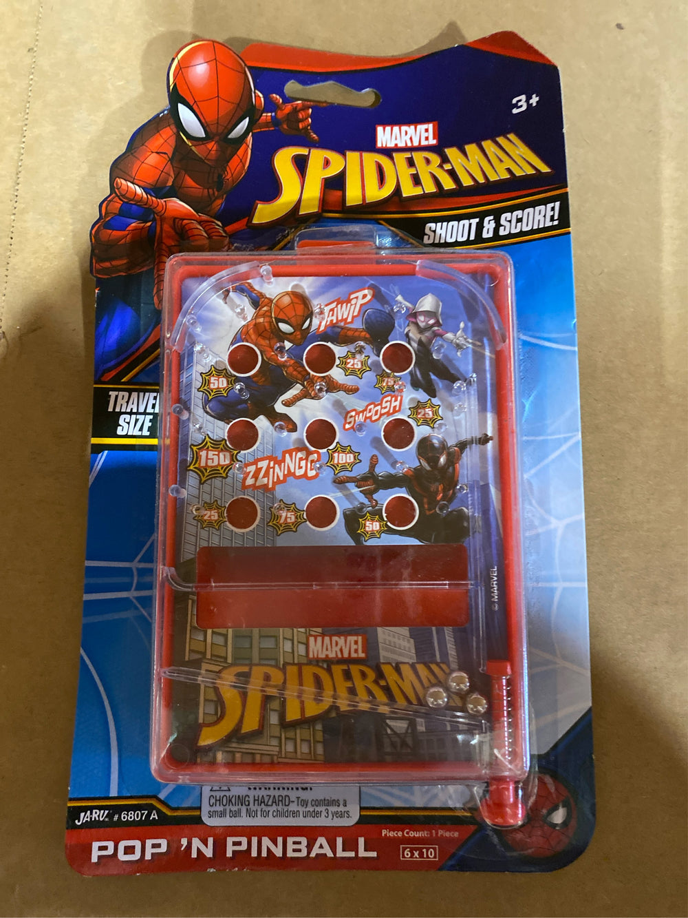 Marvel Spider-Man Pop N Pinball Game Assorted 1 pc - L13 - 1723