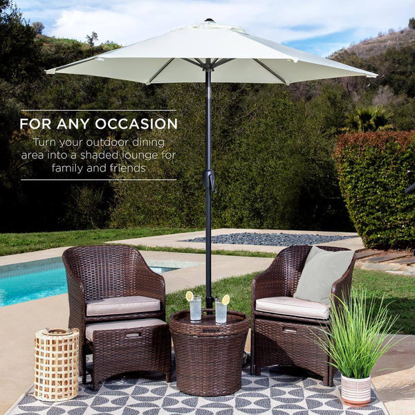 Ivory 7.5 ft. Outdoor Market Patio Umbrella with Crank and Tilt - K13 - 1933