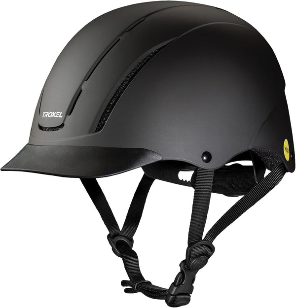 Troxel Spirit with MIPS Technology Full Coverage Horse Riding Helmet, Horseback Riding Gear for Equestrians, Extra Small/Youth (6-1/4-6-1/2), Black Duratec - c13 - 1539