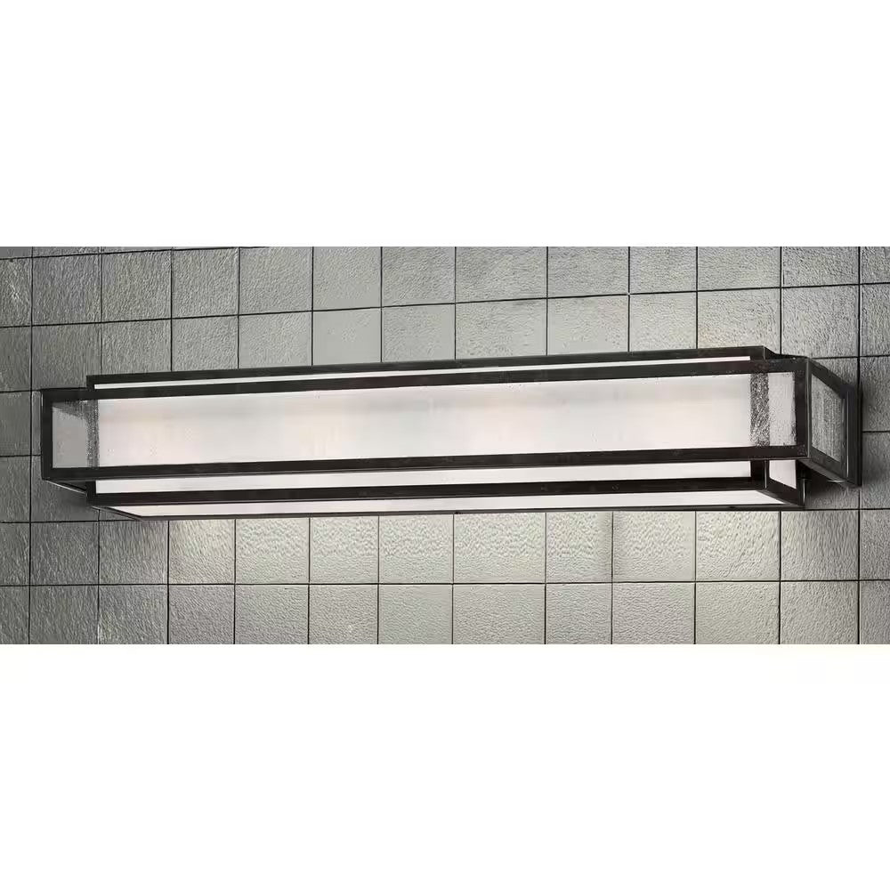 4-Light Aged Black Charcoal Bath Light - B1 - 0311