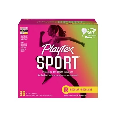 Playtex Sport Tampons - Plastic - Unscented - Regular - 36ct - C2 - 1292