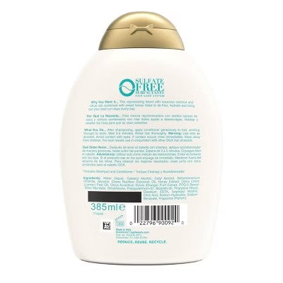 OGX Quenching+ Coconut Curls Conditioner with Coconut Oil, Citrus Oil & Honey - 13 fl oz - G12 - 1868