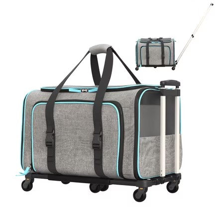 Katziela Rolling Rover Airline Compliant Expandable Wheeled Pet Carrier -A6-0507