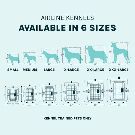 SportPet Designs Airline Approved Plastic Dog Kennel with Wheels, XXX-Large - H9 - 1930