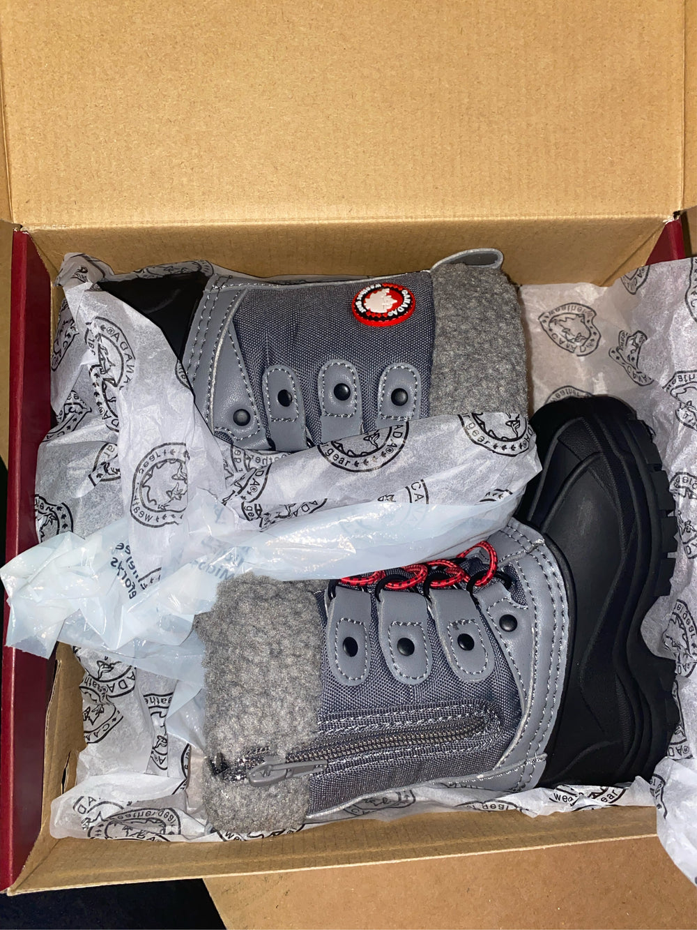 Canada Weather Gear Cold Weather Boots Grey - Gray Liam Duck Boots - Kids Size 5M - k12 - 286