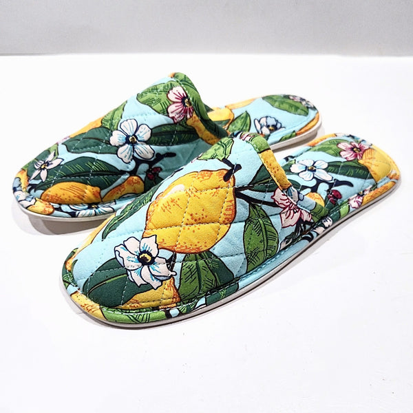 Vera Bradley Lemon Grove Travel Slippers Womens Medium 7-8 Slip on Mules Comfort -F5-0838 -F5-0839 -A4-1060 -A4-1061 -A4-1062 -A4-1063