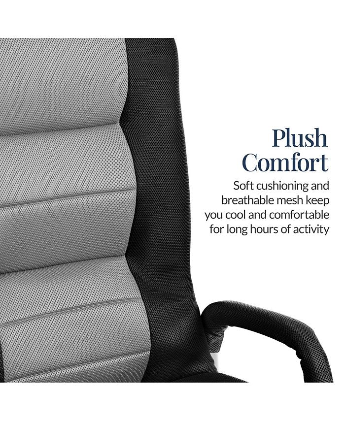 Best Choice Products 360-Degree Swivel Gaming Floor Chair w/ Armrest Handles, Foldable Adjustable Back - Gray -H3-1948