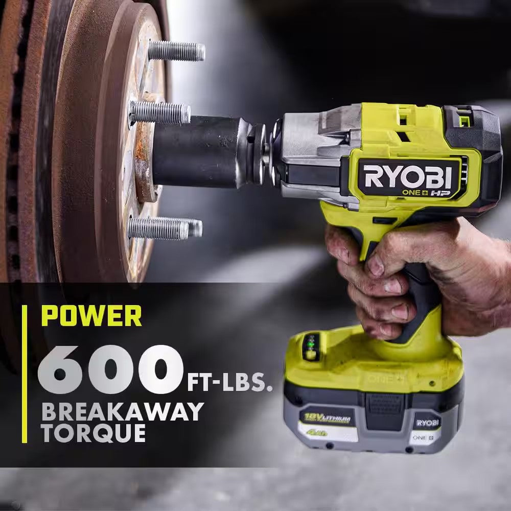 RYOBI ONE+ HP 18V Brushless Cordless 4-Mode 1/2 in. Impact Wrench (Tool Only) 1672