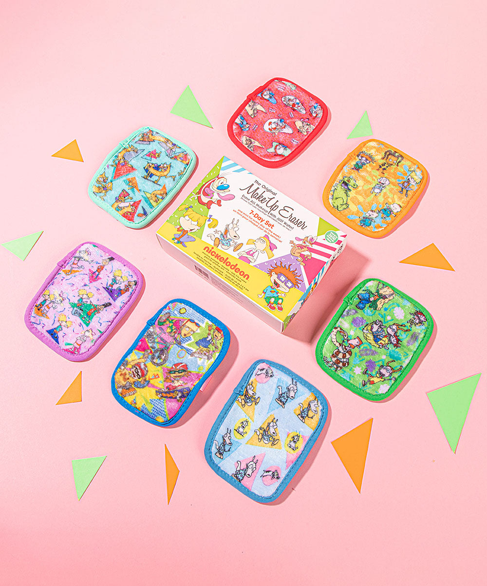 Makeup Eraser 90's Nickelodeon 7 Day Set Colour: White - C2 - 350 -G3-0726 -G3-0727 -E12-0982 -E12-0983 -A5-1093 -A5-1095 -A6-1097