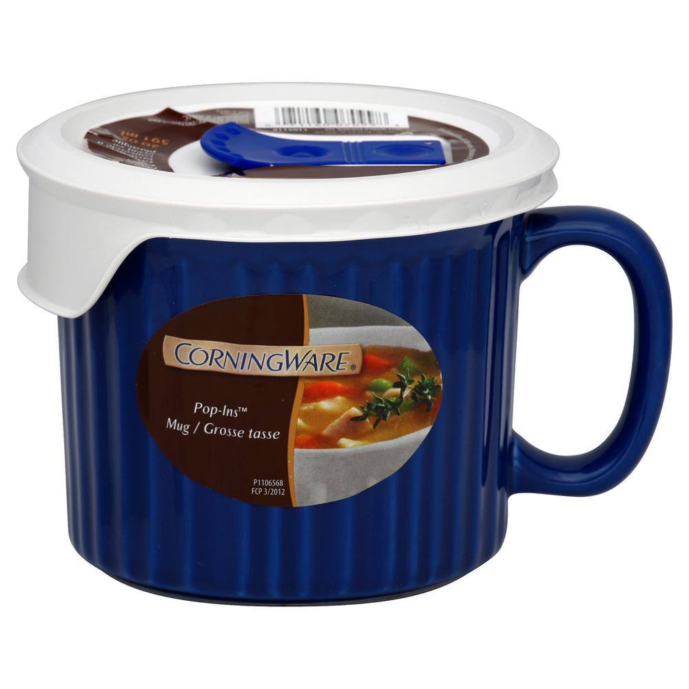 French White 20-Oz Blueberry Mug with Lid -C9 - 1253