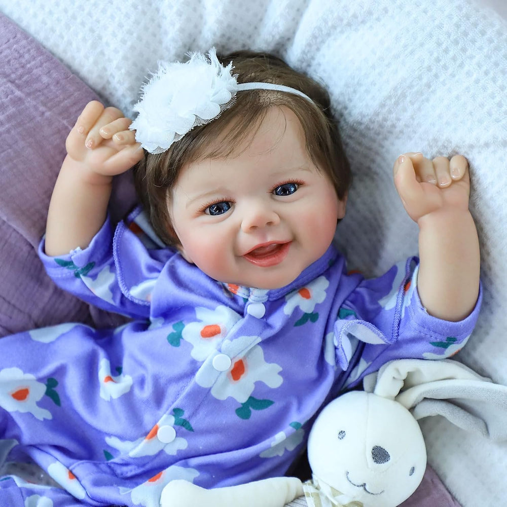 SCOM Realistic Reborn Baby Dolls, 20 Inch Real Baby Feeling Realistic-Newborn Dolls Adorable Smiling Real Life Baby Dolls with Gift Box for Kids Age 3 1313