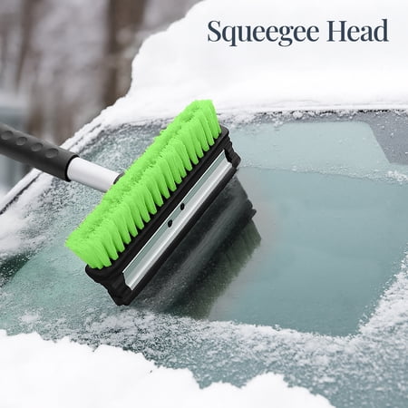 Best Choice Products 39" Extendable 4 in 1 Snow Brush with Shovel, Squeegee & Ice Scraper - Lime - B10 - 1477
