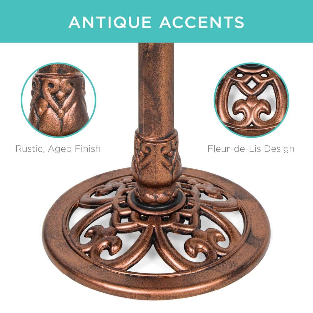 Pedestal Copper Birdbath - H6 - 793 -A3-1031