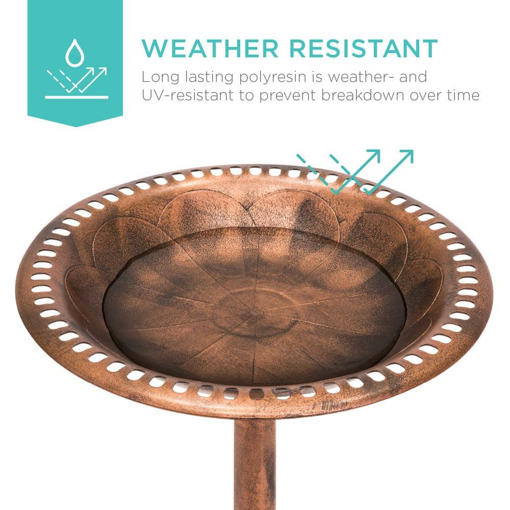 Pedestal Copper Birdbath - H6 - 793 -A3-1031