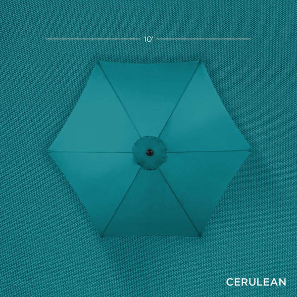 Cerulean 10 ft. Steel Market Patio Umbrella with Crank and Tilt - J1 - 1370