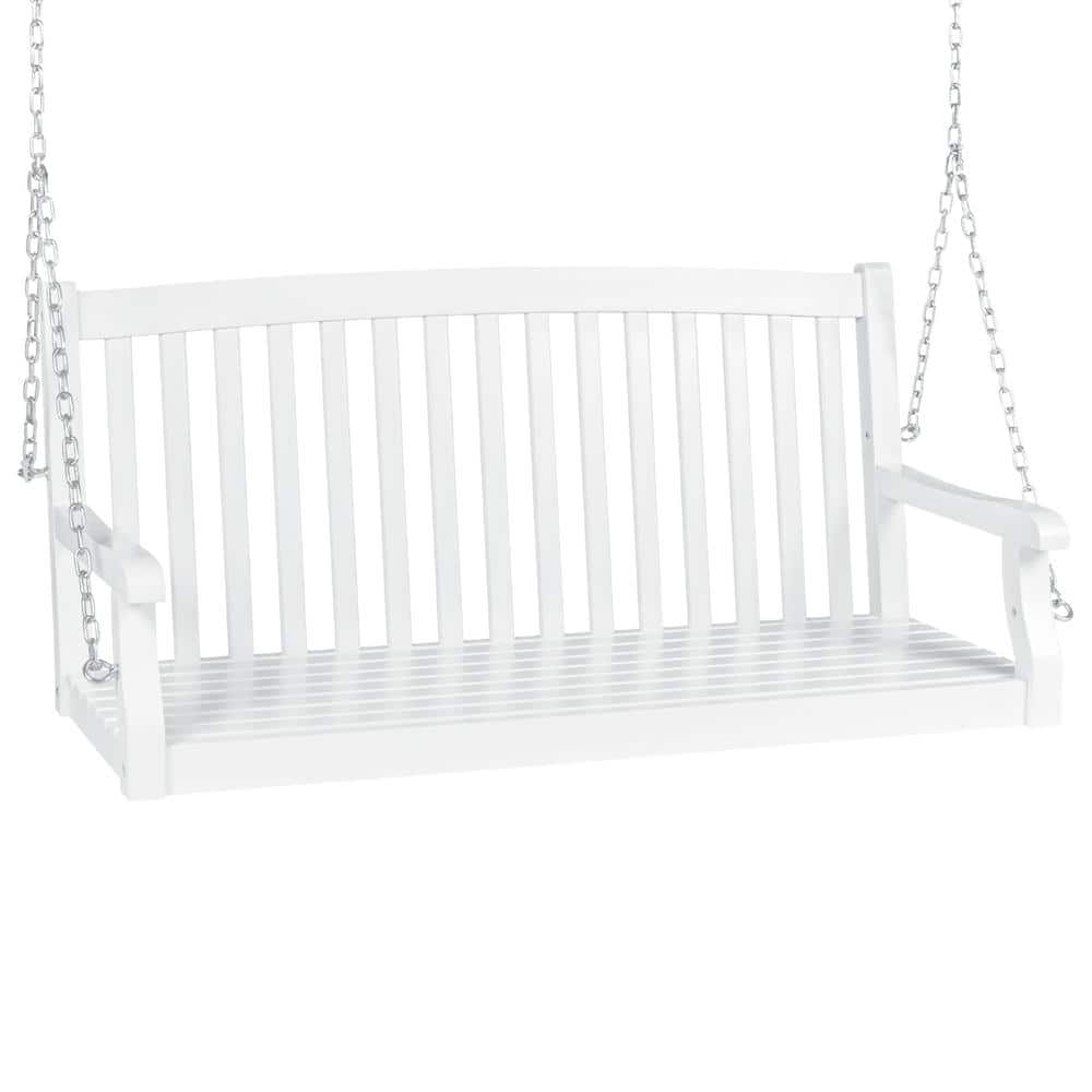 White Wood Porch Swing - M5 - 1562