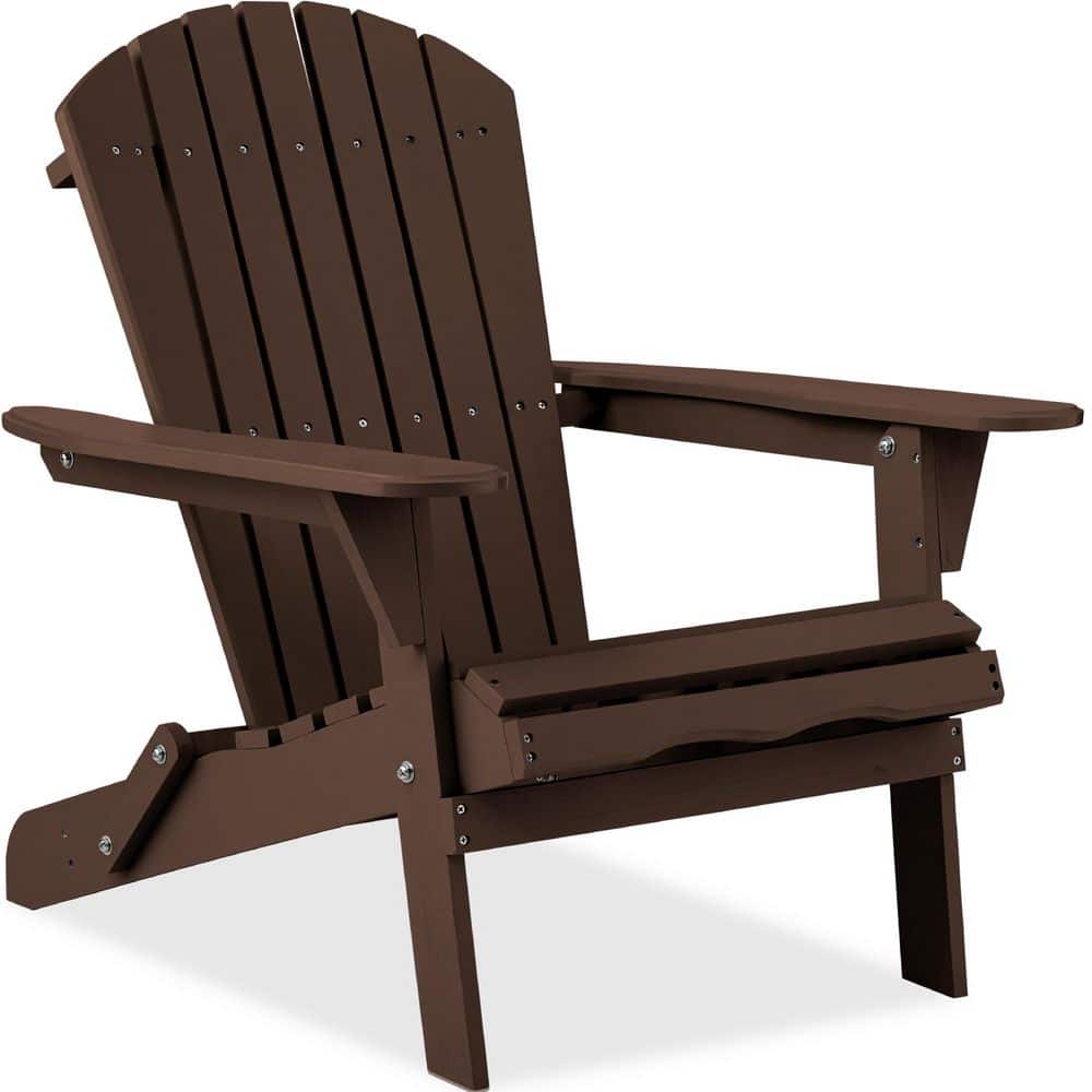 Brown Folding Wood Outdoor Adirondack Chair (Set of 1) - L7 - 1563