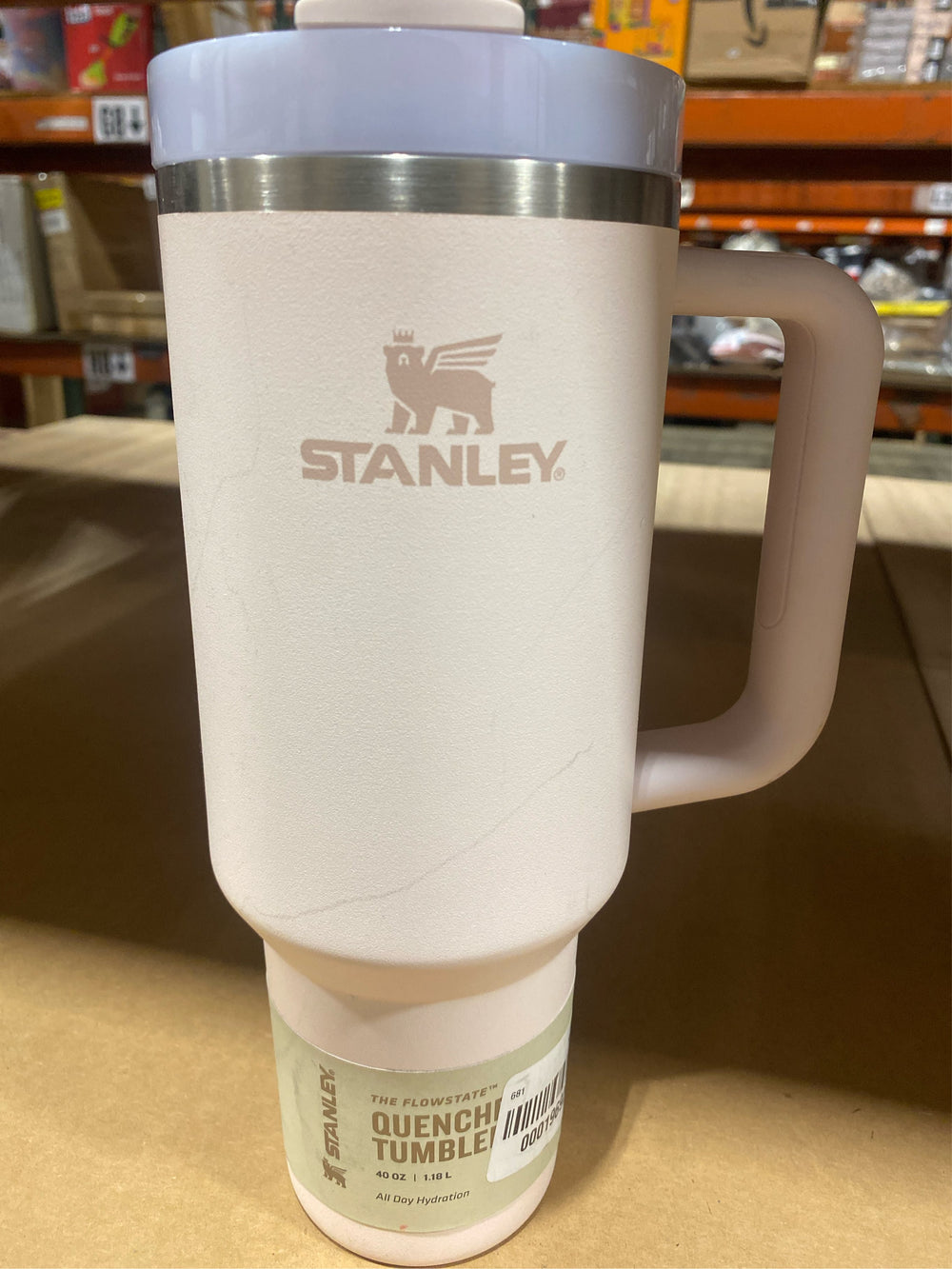 Stanley The Quencher H2.0 FlowState 40 oz Rose Quartz 2.0 BPA Free Insulated Tumbler - NO STRAW - C8 - 1218