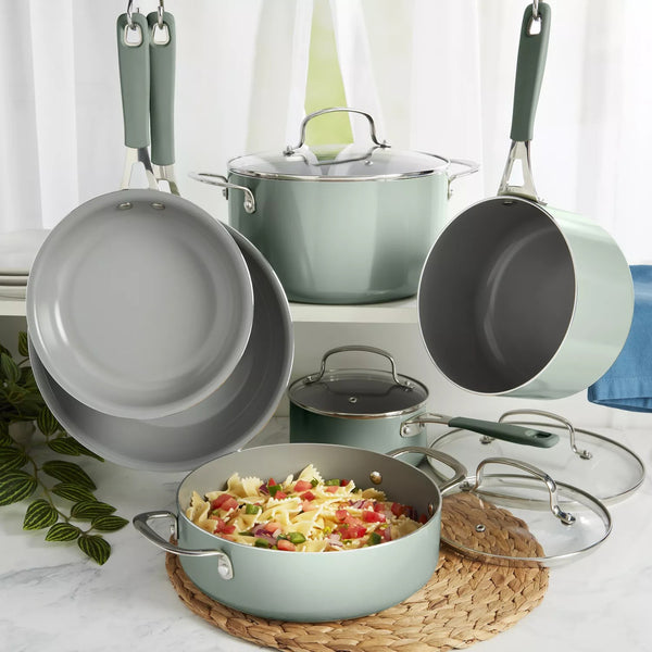 The Big One  10-pc. Silicone Ceramic Cookware Set -A9-1242