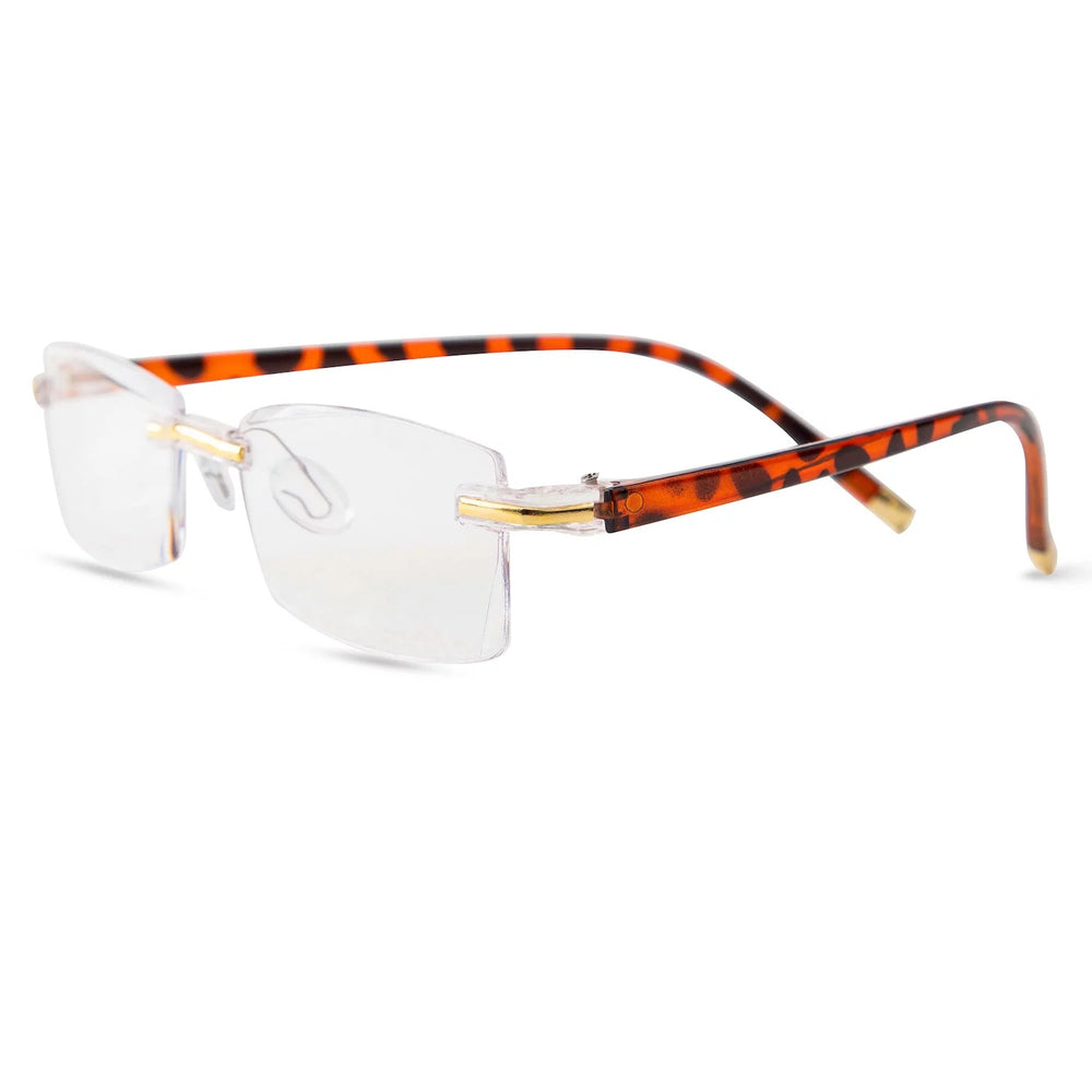 Women's Clearvue Tortoise Frameless Reading Glasses -L3-1520