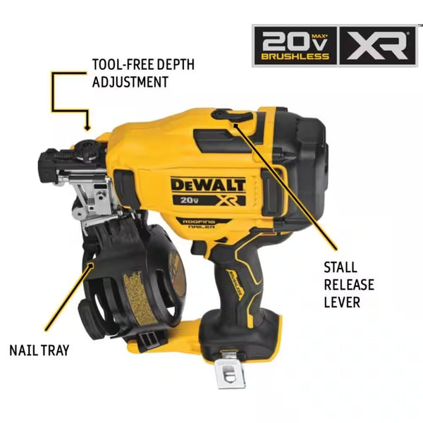 20-Volt MAX 15-Degree Cordless Roofing Nailer (Tool-Only) 1780