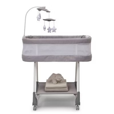 Simmons Kids' Shooting Star Rocking Bassinet with Airflow Mesh - Platinum - B12 - 1517