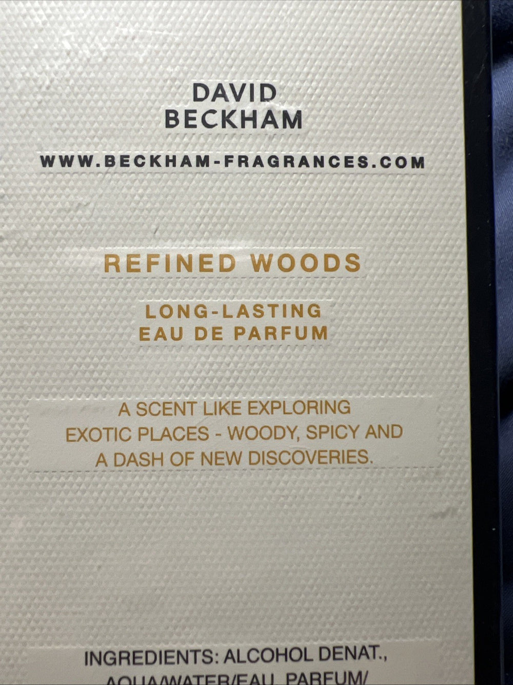 Refined Woods by David Beckham 3.3 Oz EDP Cologne for Men New in Box  R -F3-0710