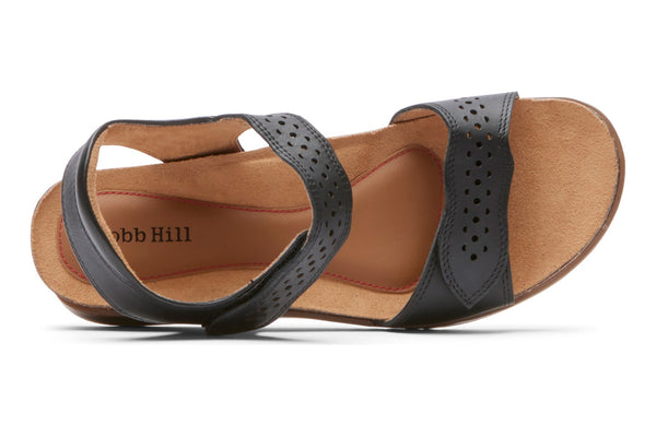 Cobb Hill Women S May Wave Strap Sandal Black - CJ0726 size 9 w -G3-0750