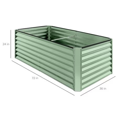 Best Choice Products 6x3x2ft Outdoor Metal Raised Garden Bed for Vegetables Flowers Herbs - Gun Metal - H2 - 1989