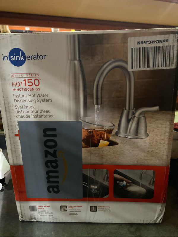 InSinkErator Invite HOT150 Series Instant Hot Water Dispenser Tank with 1-Handle 6.25 in. Faucet in Satin Nickel - G2 - 746