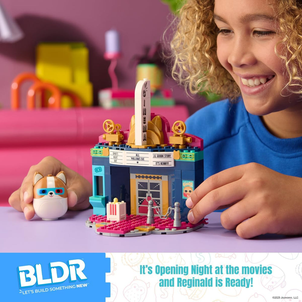 BLDR Squishmallows Reginald at The Movies Building Set - Reginald The Corgi Buildable Figure - Squishmallows Fans 8+, 0093 -B14-1350