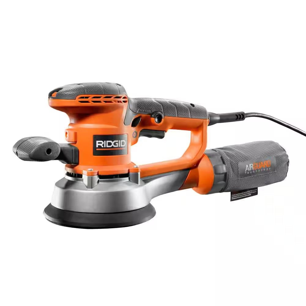 RIDGID 4 Amp Corded 6 in. Variable-Speed Dual Random Orbital Sander with AIRGUARD Technology 1795