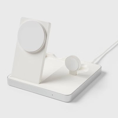 3 in 1 Charger for iPhone Watch and AirPods - heyday  White -F6-1687