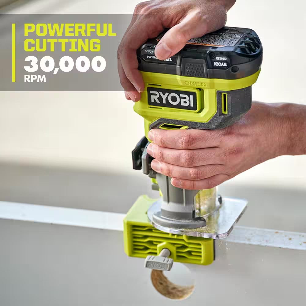 RYOBI ONE+ 18V Cordless Compact Fixed Base Router (Tool Only) B1726