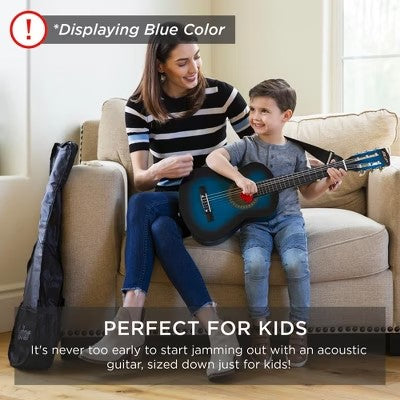 Best Choice Products 30in Kids Acoustic Guitar Beginner Starter Kit with Tuner, Strap, Case, Strings - SoCal Green - E3 - 965
