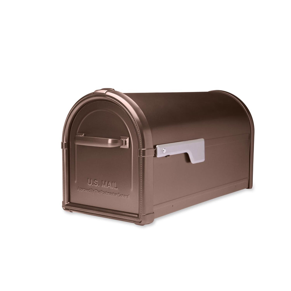 Architectural Mailboxes Hillsborough Classic Galvanized Steel Post Mount Copper Mailbox 1921