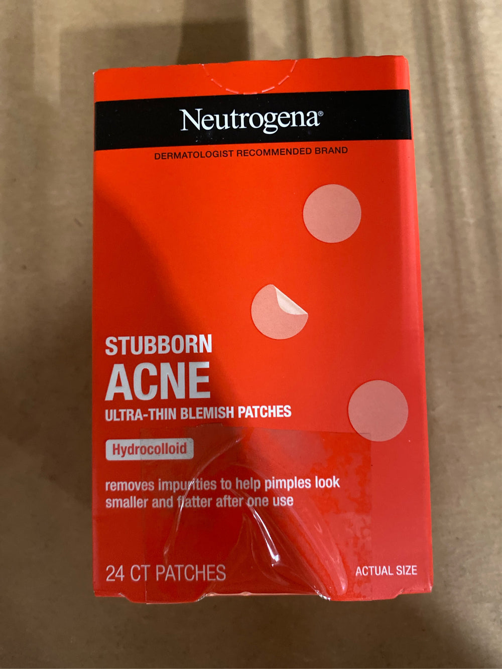 (Lot of 2) Neutrogena Stubborn Acne Patches - Ultra-Thin Hydrocolloid Spot Stickers - 24ct - K3 - 1444