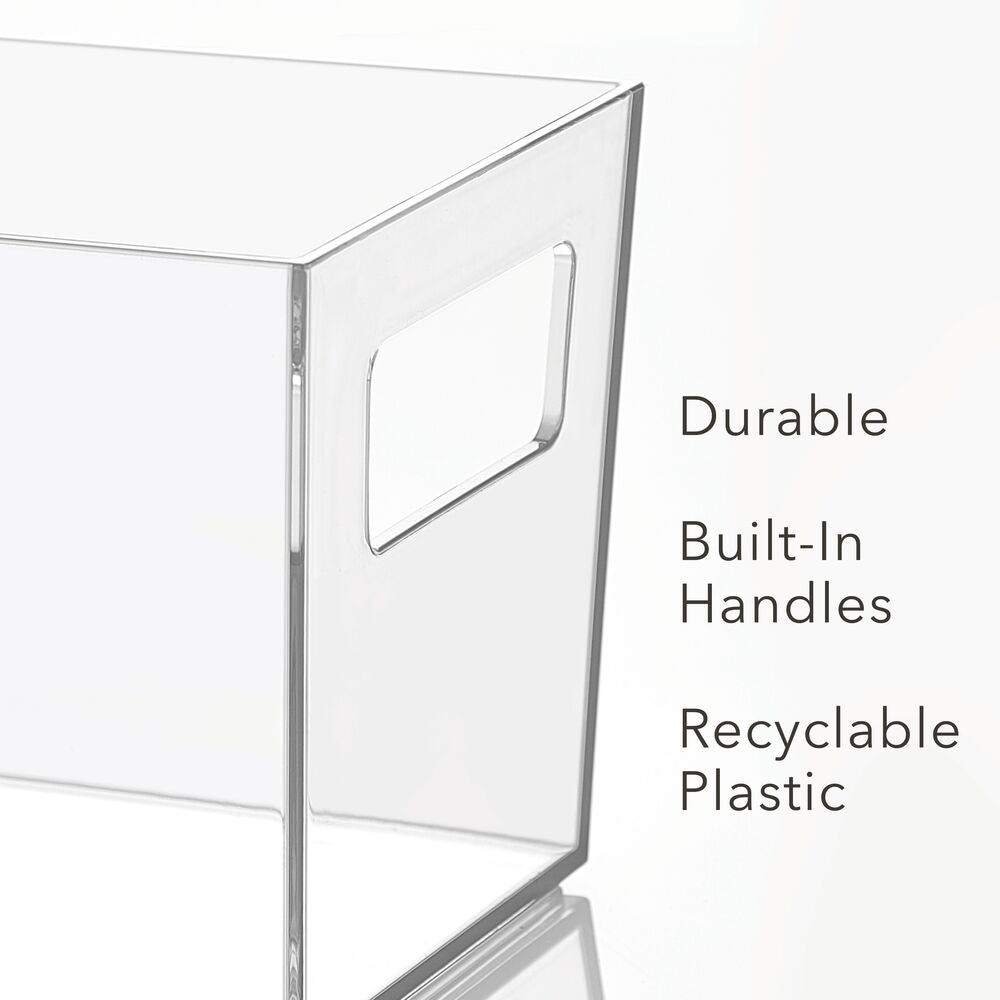 mDESIGN 4-Pack (5-in W x 5-in H x 16-in D) Clear Polyethylene Bin - B9 - 566