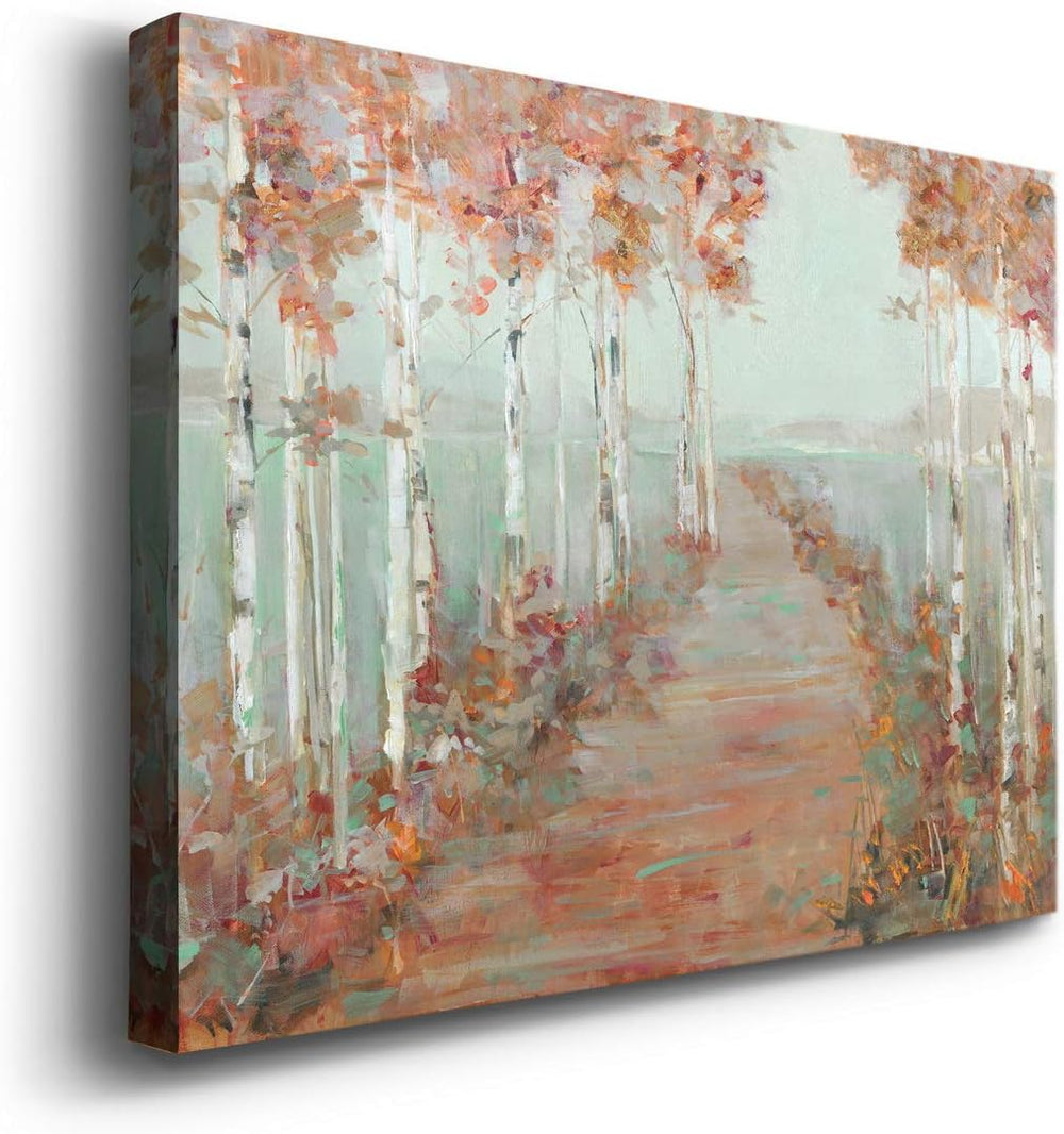 Renditions Gallery Birch Trees Wall Art, Autumnal Tree Artwork, Beautiful Nature Scene, Premium Gallery Wrapped Canvas D cor, Ready to Hang, 18 in H x 27 in W, Made in America Print
