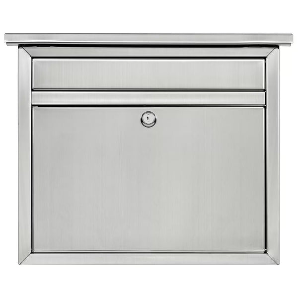 Architectural Mailboxes Maya Classic Stainless Steel Wall Mount Silver Mailbox - 1910