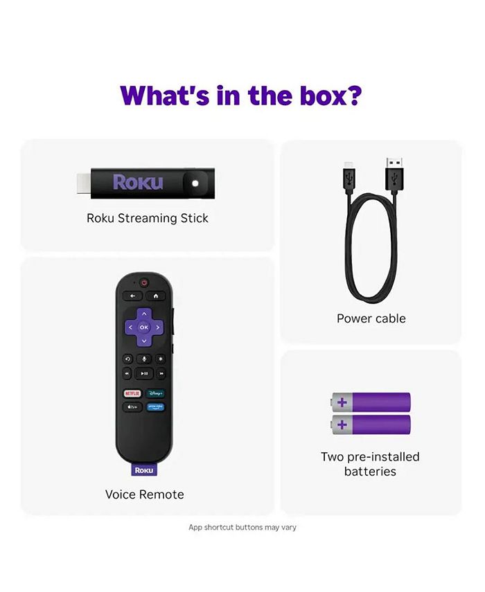 ROKU STREAMING STICK HD W - Black - No size -K12-1680