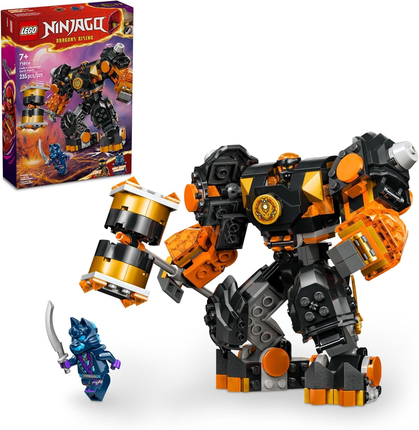 LEGO NINJAGO Cole s Elemental Earth Mech Mini Ninj
