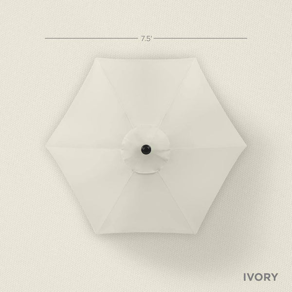 Ivory 7.5 ft. Outdoor Market Patio Umbrella with Crank and Tilt - K13 - 1933